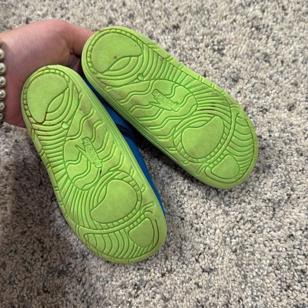 Speedo Kids Aqua Blue and Lime Water Shoes